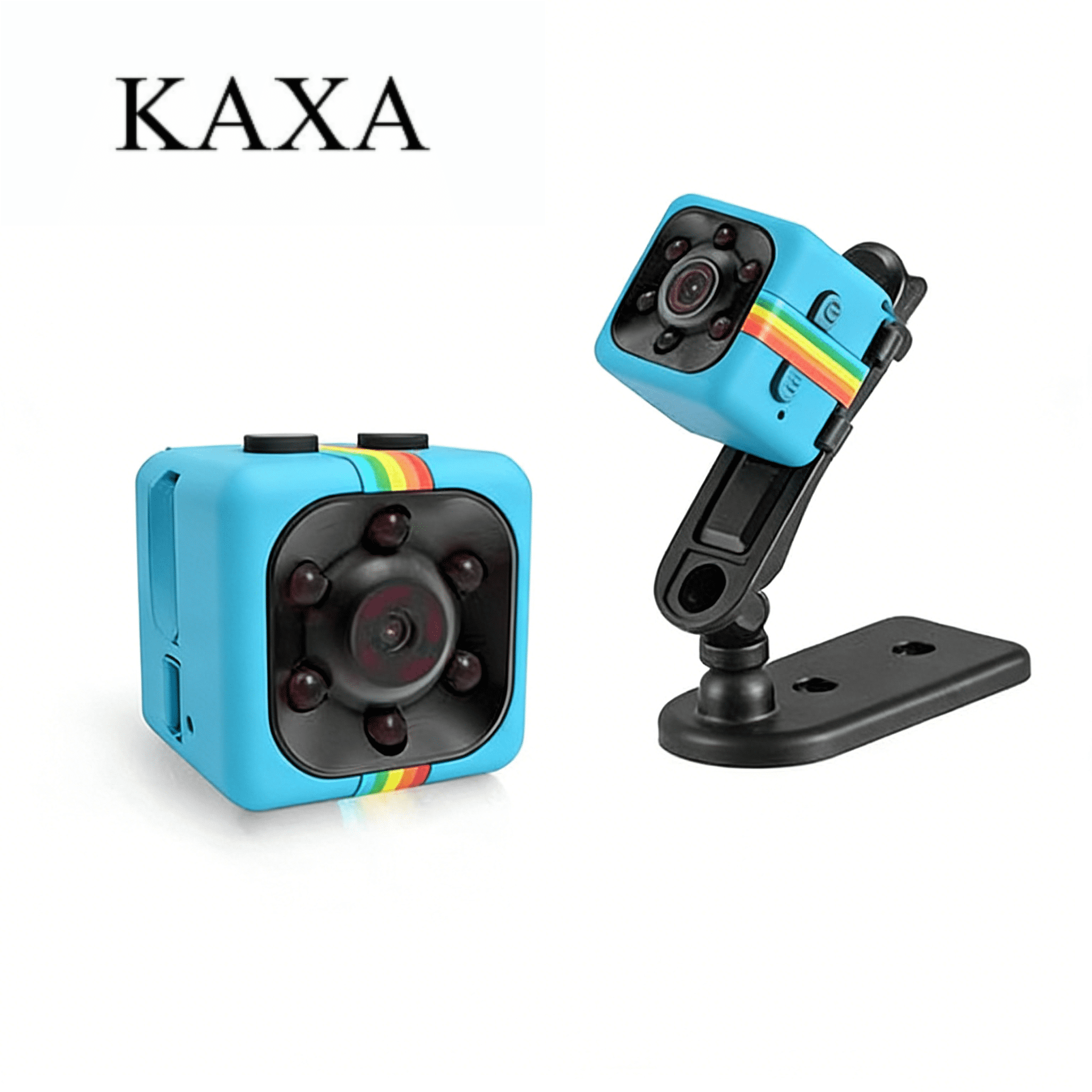 KAXA Video Camera - Mini Action Camera with HD Recording, Compact Design & Mounting Accessories
