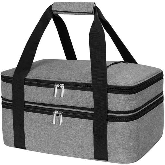 KAXINLIFE Double Insulated Casserole Carriers for Hot or Cold Food Fits 9"x13" Baking Dish, Lasagna Holder for Picnic, Potluck, Cookout, for Trip Birthday Party, Mother's Day, Outdoor Picnic etc.