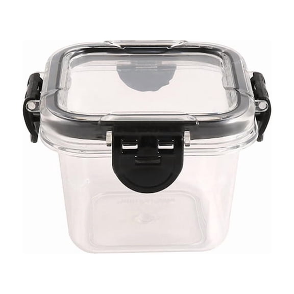KAYA Mini Heat Resistant Glass Food Storage Containers with Airtight Lids, Small Square Glass Spice Jars, Microwave Dishwasher Safe Mini Prep Containers for Condiment, Fruit, Snack
