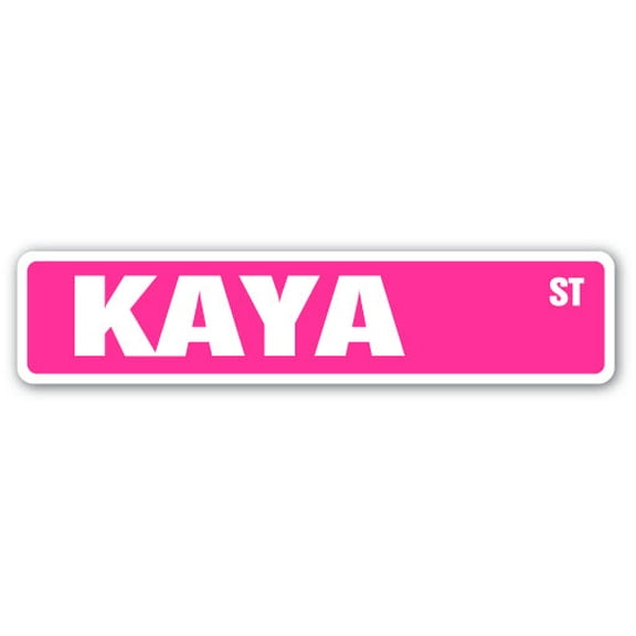 KAYA Street Sign Childrens Name Room Sign | Indoor/Outdoor |  18" Wide