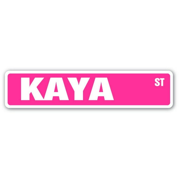 KAYA Street Sign Childrens Name Room Sign | Indoor/Outdoor | 24" Wide