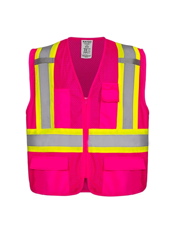 Reflective Safety Vest for Women, High Visibility Construction Vest, KG0100