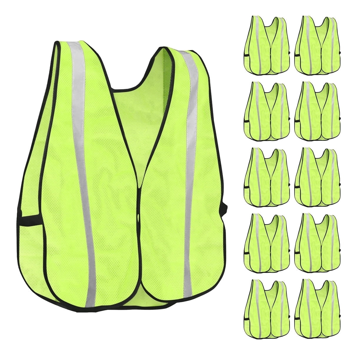 KAYGO Reflective High Visibility Safety Vest, KG0008-10 Silver Stripe, for Men and Women