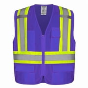 KAYGO Reflective Safety Vest for Men and Women, High Visibility Vest with Pockets and Zipper, KG0100