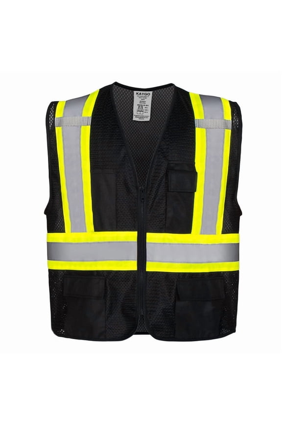 Safety Vest with Pockets - High Visibility Reflective Vest ANSI Class 2 Construction Vest