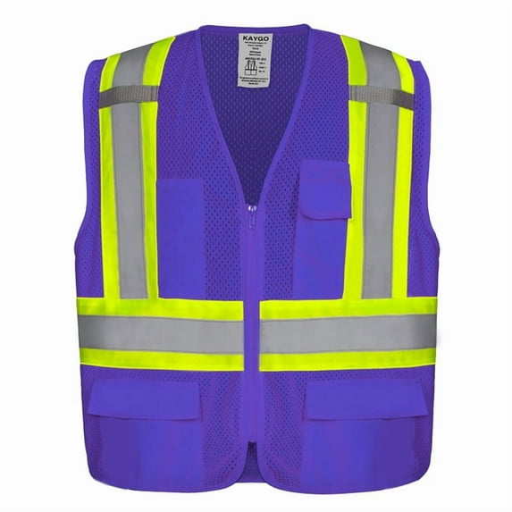 KAYGO Safety Vest with Pockets - High Visibility Reflective Vest ANSI Class 2 Construction Vest