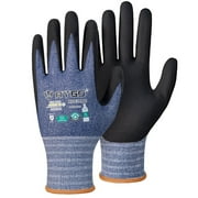 KAYGO Safety Work Gloves Micro-Foam Coated KGE18NE Eco Friendly Glove with Seamless Knit Nylon (XX-Large, Navy Blue)