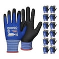 thumbnail image 1 of KAYGO Safety Work Gloves MicroFoam Nitrile Coated-12 Pairs, KG18NB,Seamless Knit Nylon Glove with Black Micro-Foam Nitrile Grip,Ideal for General Purpose,Automotive,Home Improvement, 1 of 7