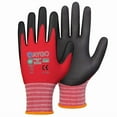 thumbnail image 1 of KAYGO Safety Work Gloves MicroFoam Nitrile Coated, 3 Pairs KG18NB, Seamless Knit Nylon Glove with full fingers Touchscreen, Ideal for Automotive, Warehouse, Construction, Red, 2XL, 1 of 7