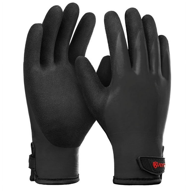 KAYGO Waterproof Thermal Work Gloves, Double Latex Coated