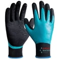 thumbnail image 1 of KAYGO Waterproof Work Gloves for Men and Women, Rubber Coated Non-slip Working Gloves for Garden, Outdoor Construction, KG150, Blue, M, 1 of 9