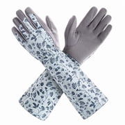 KAYGO Gardening Gloves for Women Long Sleeve, Light Protective Gloves for Yard and Outdoor Work, Gray, M