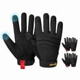 thumbnail image 1 of KAYGO Work Gloves For Men, KG125M Mechanic Utility Work Gloves for All Purpose, Excellent Grip, Heavy Duty, Improved Dexterity, Touch Screen, 3 Pairs, Black, XL, 1 of 6