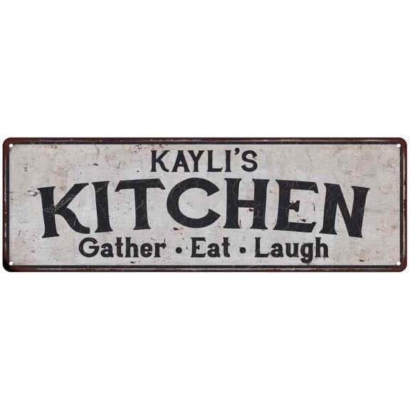 KAYLI's Kitchen Rustic Chic Decor Gift 8x24 Sign 108240051309