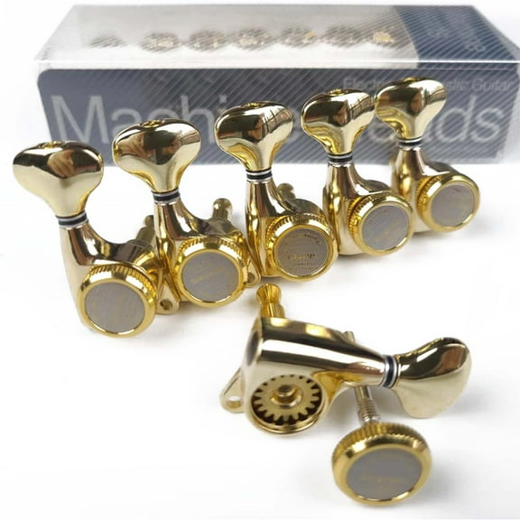 KAYNES Guitar Locking Tuners Electric Guitar Machine Heads Tuners Lock String Tuning Pegs for LP, SG, TL,ST Style Gold Golden