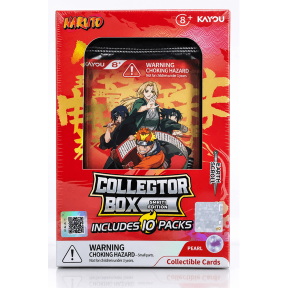 KAYOU Naruto Smriti Earth Scroll Series 2 Collector Box, Factory Sealed, English Edition, 10 Packs / 70 Trading Cards