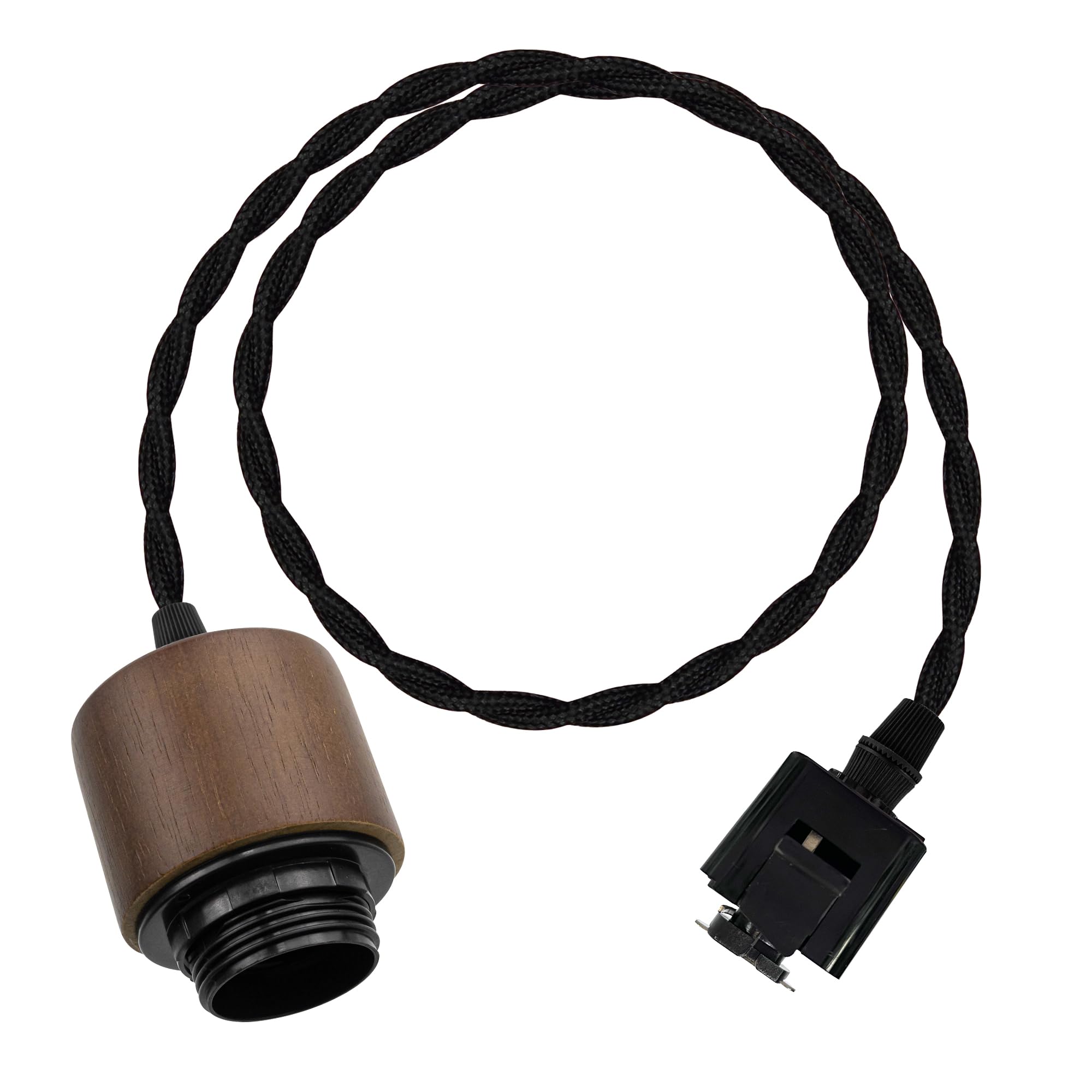 KAYYELAMP 0.98Feet Corded Track Lighting E26 Walnut Base J-Type Track ...