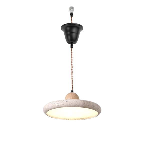 KAYYELAMP 1 Pcs Ceiling Light Conversion Pendant E26 Base Connections Wood & Stone Shade Tri-Color Lighting Vintage Style Adjusted 3.2ft Wire Conversion Kit for E26 Spot Lamp