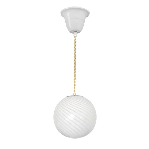 KAYYELAMP 1 Pcs Ceiling Light Convert Nordic Style Pendant E26 Base Connections White Glass Ball Shade 3.2ft Cord Conversion Kit for E26 Spot Lamp