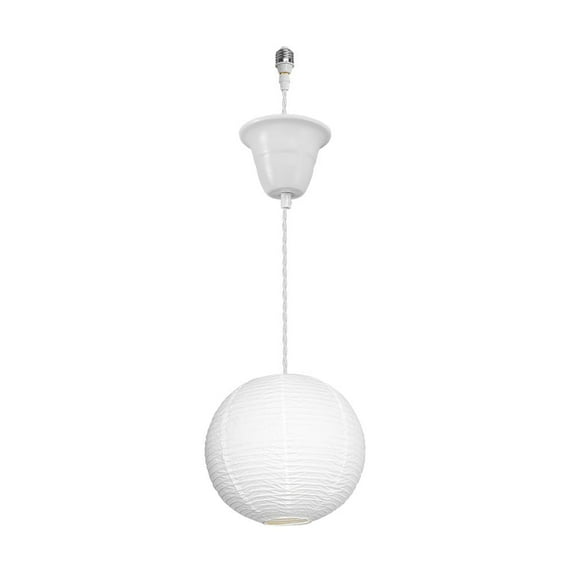 KAYYELAMP 1 Pcs Ceiling Light Convert Pendant E26 Base Connections White Rounded Paper Shade 3.2ft Cord Conversion Kit for E26 Spot Lamp Modern Style