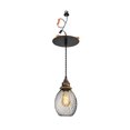 thumbnail image 1 of KAYYELAMP 1 Pcs Recessed Retrofit Pendant Conversion Kit E26 Power Connector 3.2 Ft Adjusted Cord E26 Walnut Base Black Hollow Shade Hanging Light Vintage Decor, 1 of 5