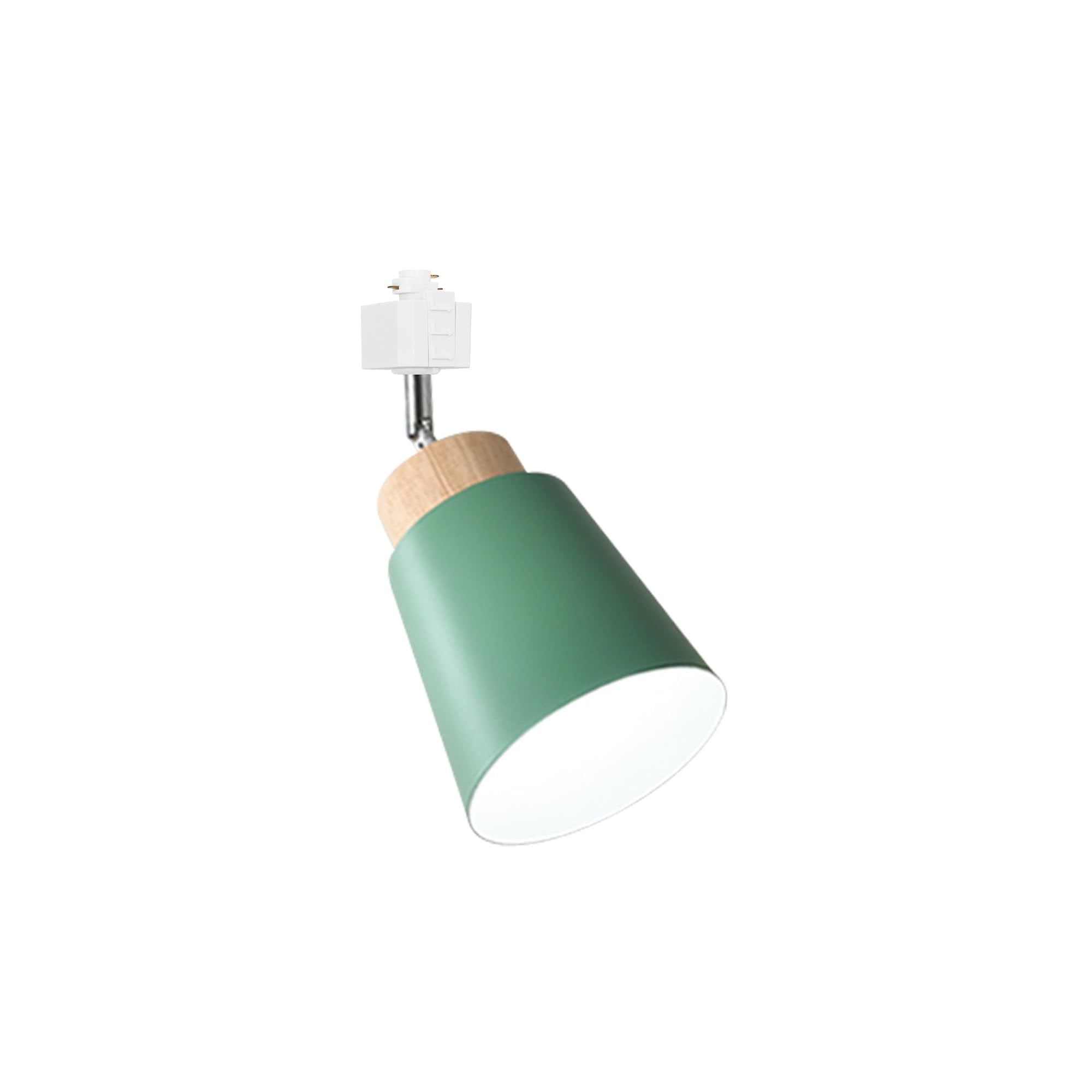 KAYYELAMP 1Pcs Macaron Green Halo System Adjustable Titl Angle Track Lighting E26 Base Modern Design for Farmhouse Kitchen Sink Gallery Loft(No Bulb, Track)