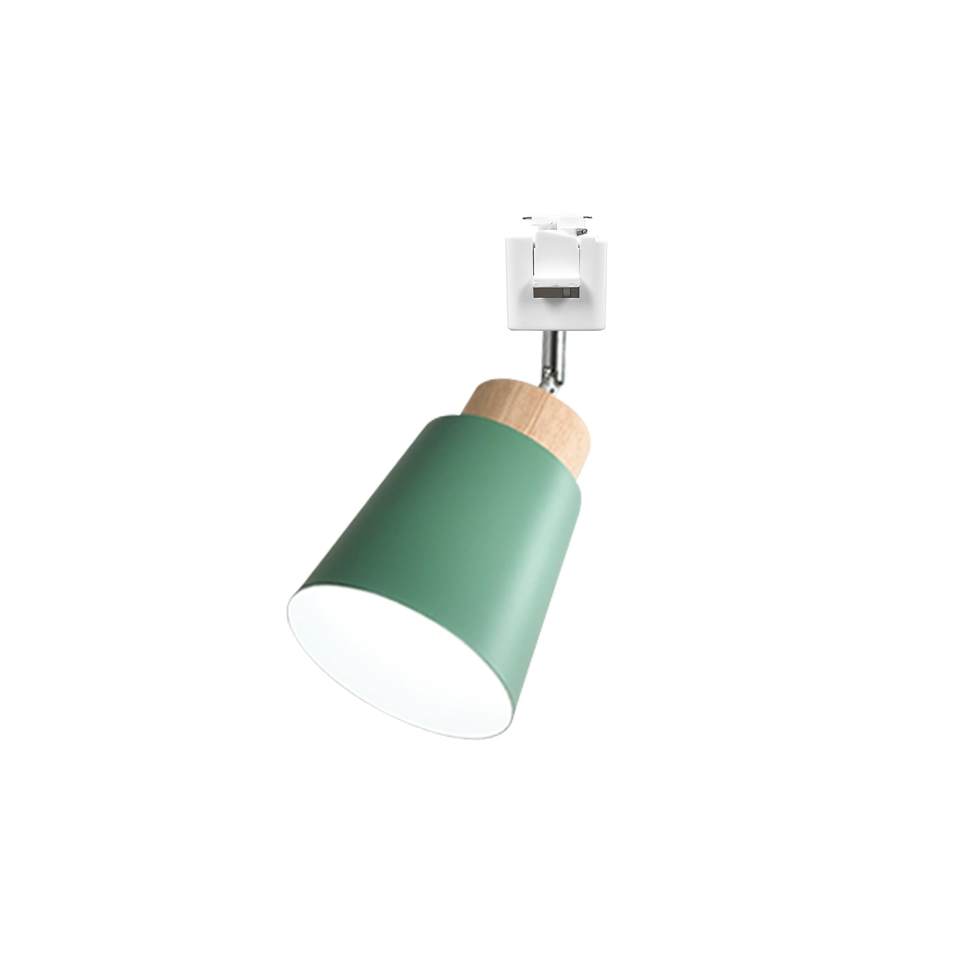 KAYYELAMP 1Pcs Macaron Green Juno System Adjustable Titl Angle Track Lighting E26 Base Modern Design for Farmhouse Kitchen Sink Gallery Loft(No Bulb, Track)