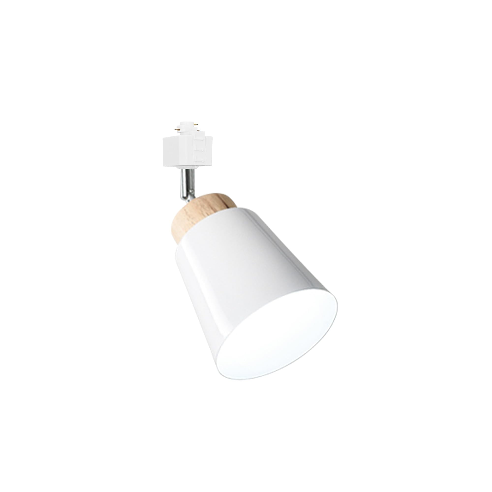 KAYYELAMP 1Pcs Macaron White Halo System Adjustable Titl Angle Track Lighting E26 Base Modern Design for Farmhouse Kitchen Sink Gallery Loft(No Bulb, Track)