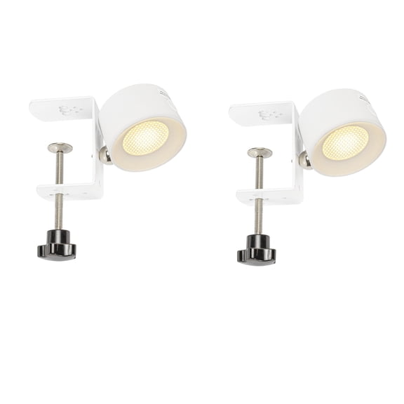 KAYYELAMP 2-Pack Clip-on Touch Switch Light Rechargeable Dimmable Spotlight Removable Convenient Magnetic 360 Rotating White Metal Wall Sconce Simple Design for Reading Rental House Bedsides