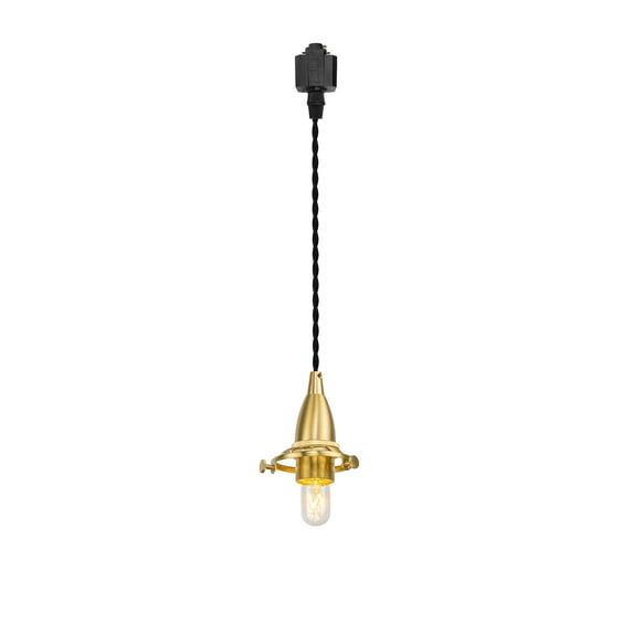 KAYYELAMP 23.6 inches Black Twisted Cord Brass E12 Base H-Type Track Light Vintage Design for Kitchen Dining Room Loft Home(No Bulb, Track)