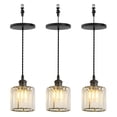 thumbnail image 1 of KAYYELAMP 3-Pack Hanging Light Crystal Lampshade Black Base E26 Connection Modern Design Pendant Lamp Replacement Downlight for Kitchen Dining Table Loft(No Bulb), 1 of 6