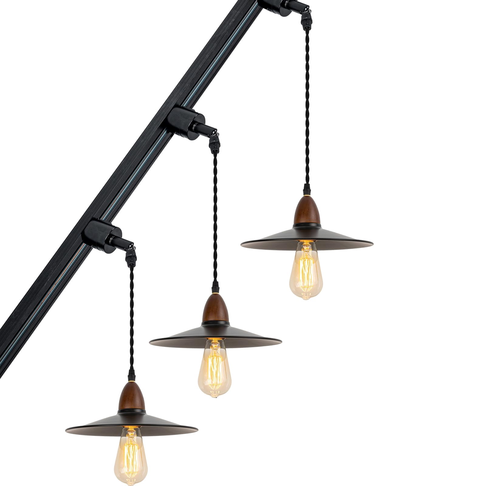 KAYYELAMP 3-Pack Inclined Position Roof Tracking Lamp J-Type Adjusted ...