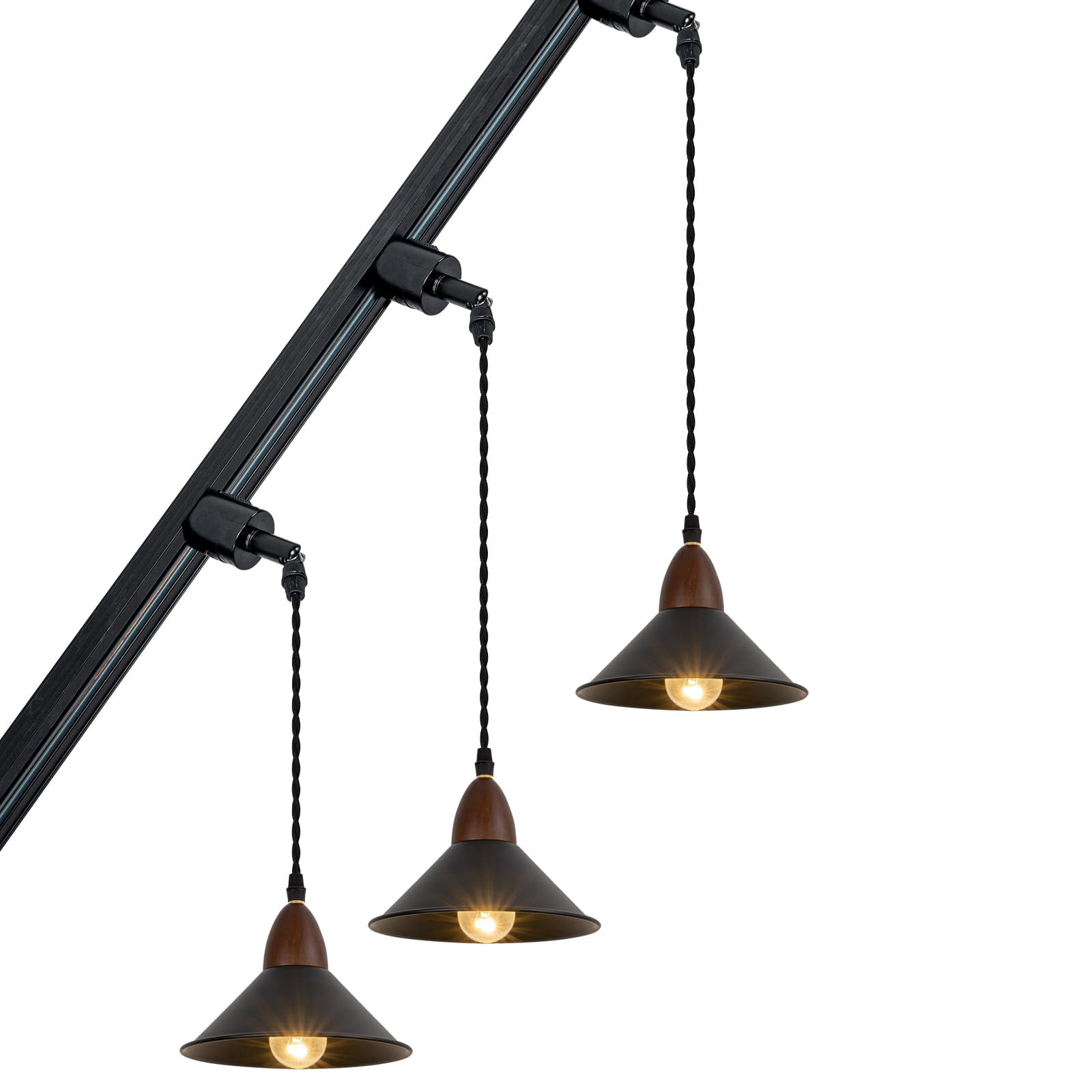 KAYYELAMP 3-Pack Inclined Position Roof Tracking Light J-Type Adjusted ...