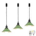 thumbnail image 1 of KAYYELAMP 3-Pack Remote LED Bulb Rechargeable Battery Adjusted Height Hanging Light Dimming Timing Black & Green Metal Lamp Vintage Design for Kitchen Farmhouse, 1 of 7