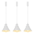 thumbnail image 1 of KAYYELAMP 3 Pcs Adjusted Cable J-Type Track Lamp White Switch Base with Shade Modern Design Pendant Lighting for Kitchen Dining Room(No Bulb, Track), 1 of 7