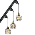 thumbnail image 1 of KAYYELAMP 3Pcs Slanting Position Adjusted Corded J-Type Cage Shade Black Track Light 3.2 Feet Matt Brass E26 Base Vintage Design for Kitchen Loft Sloping Space(No Bulb, Track), 1 of 6
