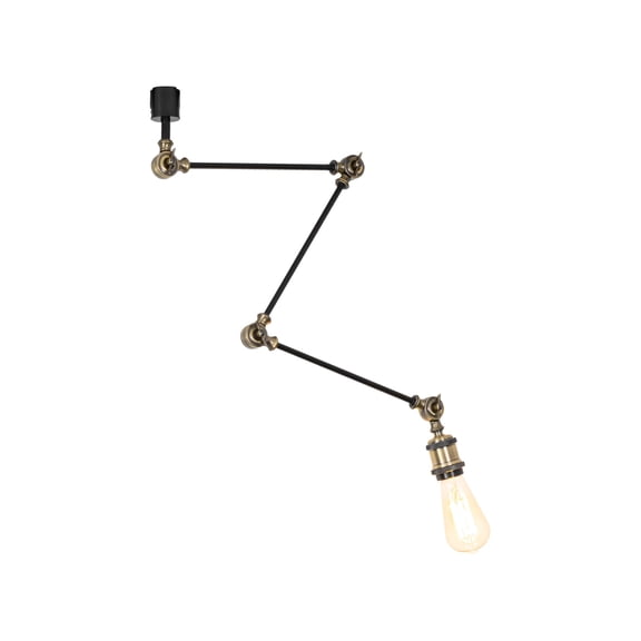 KAYYELAMP 44.09inches Height Black Metal with Bronze H-Type Track Lamp E26 Base Adjusted Angle Direction Retro Design for Background Store Kitchen(No Bulb, Track)