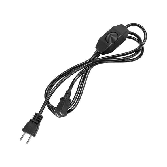KAYYELAMP 5.9 Ft Black Cord Plug Outlet Power Wire Dimmable Rotated Switch Extension Cord Vintage Simple Style Lighting Accessory Part DIY Project