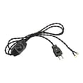 thumbnail image 1 of KAYYELAMP 5.9 Ft Black Twist Cord Plug Outlet DIY Power Wire Dimmable Switch Retro Style Lighting Accessory Part, 1 of 7