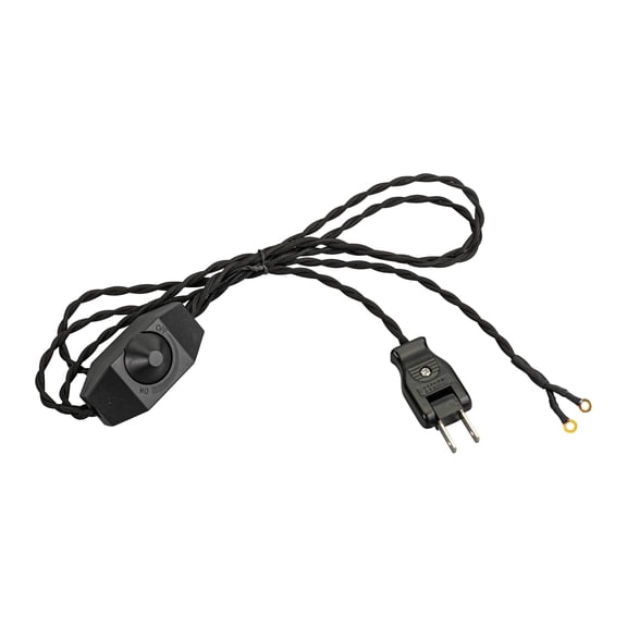 KAYYELAMP 5.9 Ft Black Twist Cord Plug Outlet DIY Power Wire Dimmable Switch Retro Style Lighting Accessory Part
