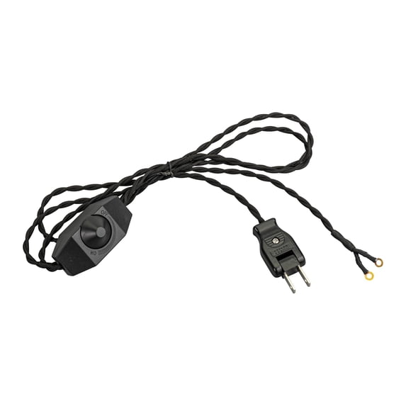 KAYYELAMP 5.9 Ft Black Twist Cord Plug Outlet DIY Power Wire Dimmable Switch Retro Style Lighting Accessory Part
