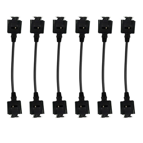 KAYYELAMP 6-Pack 5.9 Inches Length Track Extension Cord Juno-Type Adapter Easy to Use No Wiring Required Customizable Wire Length