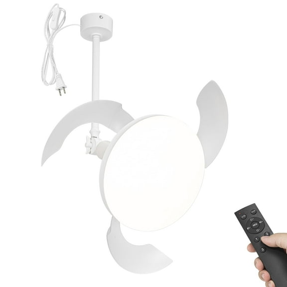 KAYYELAMP 9.8Ft Plug-in Cord Ceiling Lighting/Fan Remote Dimmable Adjusted Wind Power & Angle Automatic Retractable Fan Blades Modern Design For Bedroom Kitchen Indoor Plants
