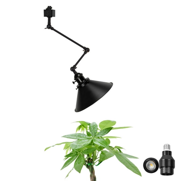 KAYYELAMP Adjusted Angle Direction H-Type Full Spectrum Track Light Black E26 Base with Switch Vintage Style Metal Black Tracking Lamp for Wall Painting Kitchen Counter(No Track)