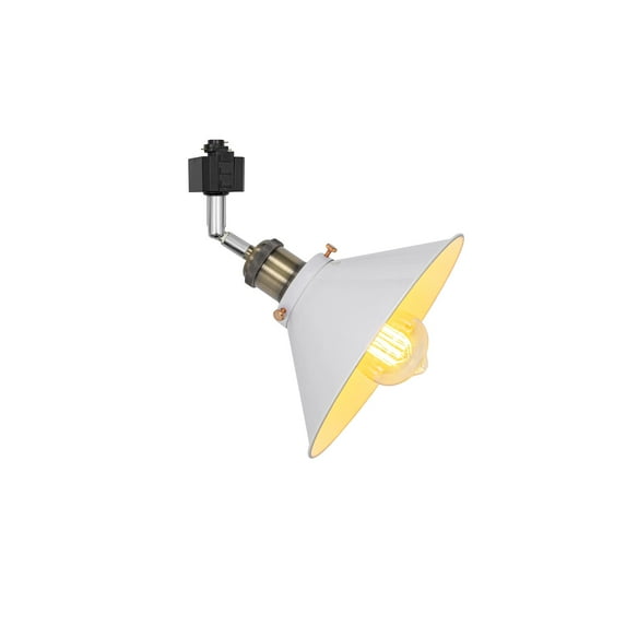 KAYYELAMP Adjusted Angle Rotated Degree H-Type Metal Track Lamp E26 Bronze Base White Shade Classic Design for Kitchen Bar Sink Counter(No Bulb, Track)
