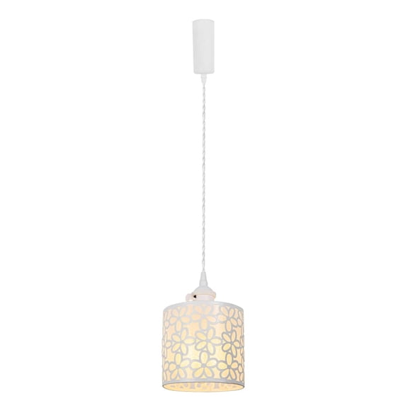 KAYYELAMP Adjusted Cable H-Type Track Lamp White Switch Base Petals Pattern Shade Modern Design Pendant Lighting for Kitchen Dining Room(No Bulb, Track)