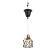 thumbnail image 1 of KAYYELAMP Black Metal Cage Shade Hanging Light E26 Copper Base Adjusted Cord Droplight Vintage Pendant Light for Kitchen Island Sink Home(No Bulb), 1 of 5