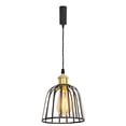 thumbnail image 1 of KAYYELAMP Black Metal Cage Track Light J-Type 3.2Ft Adjusted Cord E26 Gold Base Vintage Design Track Lamp for Dining Table Kitchen Home(No Bulb, Track), 1 of 7