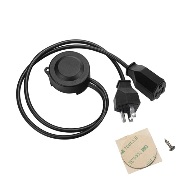 KAYYELAMP Black Motion Sensor Parts Extension 13Ft Cord Light Sensor Sensitivity Time Adjustable 3-Prong Plug in Socket Type Auto Detect Switch Lights Waterproof IP54 Timer Switch