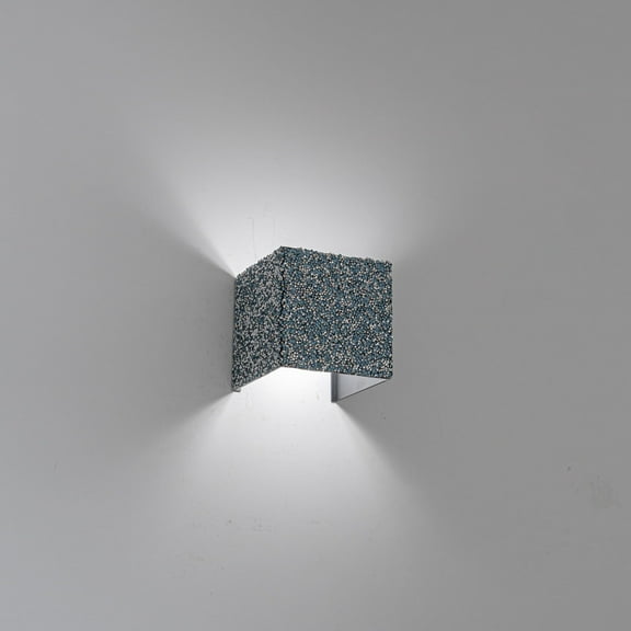 KAYYELAMP Blue and Silver Glass Diamond Square Dimmable Remote Control Battery Wall Sconce No Wire Required Hook Type Modern Design for Hotel Dining Room Bedsides